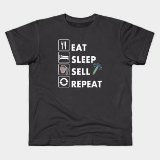 Eat Sleep Sell Deb Boondoggle Key Chains Repeat Kids T-Shirt